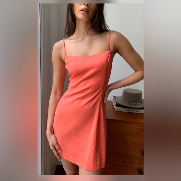 Babaton Dresses & Skirts - Aritzia Babaton Hadwyn peach coral mini dress S 6